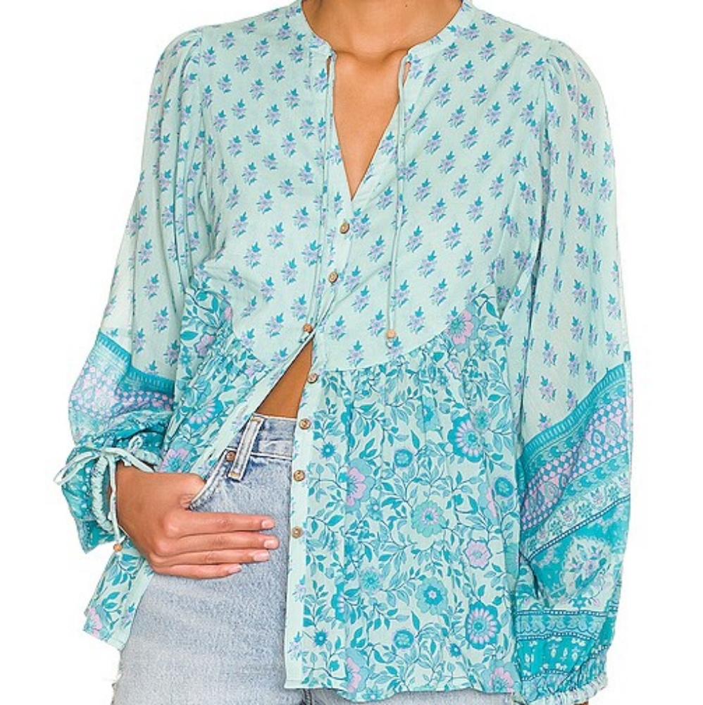 Spell x Revolve exclusive Oasis blouse size S